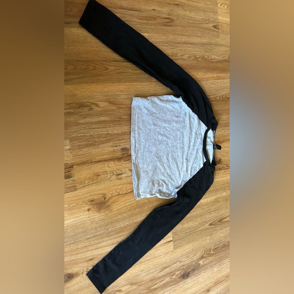 Black and Gray Long Sleeve Raglan Shirt